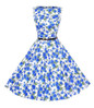 Blue Rose Vendela Black and White Floral Dress With Belt