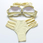 Yellow Two Piece Cut Out Tie Back Bow Bikini Swimwear