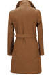 Khaki Sashes Turndown Collar Long Sleeve Fashion Coat