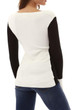 Black Patchwork Round Neck Long Sleeve Casual T-Shirt