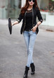 Black Patchwork Grenadine Round Neck Long Sleeve Casual T-Shirt