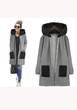 Grey Plain Pockets Zipper Long Sleeve Casual Coat
