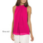 Casual Women Casual Chiffon Blouse Sleeveless Shirt T-shirt Summer Blouse Tops
