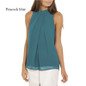 Casual Women Casual Chiffon Blouse Sleeveless Shirt T-shirt Summer Blouse Tops