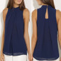 Casual Women Casual Chiffon Blouse Sleeveless Shirt T-shirt Summer Blouse Tops