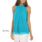 Casual Women Casual Chiffon Blouse Sleeveless Shirt T-shirt Summer Blouse Tops