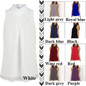 Casual Women Casual Chiffon Blouse Sleeveless Shirt T-shirt Summer Blouse Tops