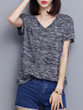 Casual Loose V-Neck Short Sleeve T-Shirt