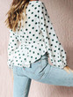 Polka Dot Falbala Puff Sleeves Blouses&Shirts