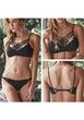 Black Cut Out Spaghetti Strap Two Piece Bikini Swimwear