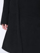 Casual Band Collar Longline Plain Woolen Coat