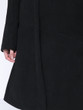 Casual Band Collar Longline Plain Woolen Coat