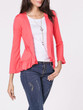 Casual Collarless Plain Asymmetric Hem Cardigan