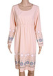 Casual Pink Geometric Print Round Neck Long Sleeve Casual Maternity Mini Dress