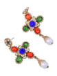 Casual Colorful Rhinestone Faux Pearl Drop Earring