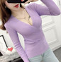 Autumn Winter Knitted Sweater V Neck Cashmere Sweater Long Sleeve Sweater Jumper