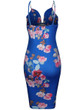 Casual Spaghetti Strap Floral Printed Vintage Bodycon Dress