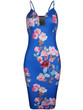 Casual Spaghetti Strap Floral Printed Vintage Bodycon Dress