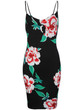 Casual Spaghetti Strap Backless Floral Printed Vintage Bodycon Dress