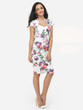Casual Floral Printed Delightful Sweet Heart Bodycon-dress
