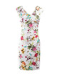Casual Sweet Heart Floral Printed Bodycon Dress