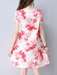 Casual Round Neck Fabulous Floral Printed Shift Dress