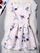 Casual Round Neck Sleeveless Charming Floral Printed Skater Dress