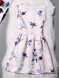Casual Round Neck Sleeveless Charming Floral Printed Skater Dress