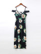Casual Open Shoulder Floral Printed Maxi Dress