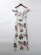 Casual Open Shoulder Floral Printed Maxi Dress