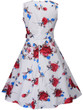 Casual Round Neck Belt Floral Printed Extraordinary Skater Dress