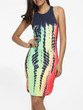 Casual Round Neck Dacron Printed Bodycon-dress