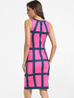 Casual Round Neck Dacron Plaid Bodycon-dress