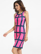 Casual Round Neck Dacron Plaid Bodycon-dress