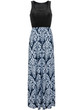 Casual Round Neck Printed Sleeveless Swing Maxi Dress