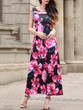Charming Sleeveless Round Neck Floral Printed Maxi Dress