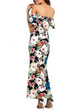 Casual Off Shoulder Flounce Maxi Dress In Floral Printed