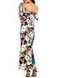 Casual Off Shoulder Flounce Maxi Dress In Floral Printed