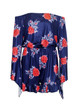 Casual Bell Sleeve Off Shoulder Ruffled Hem Floral Printed Romper