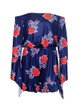 Casual Bell Sleeve Off Shoulder Ruffled Hem Floral Printed Romper