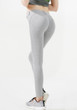 Grey Elastic Waist Mid-rise Push Up Slim Sports Leggings