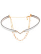 Casual Layered Rhinestone Pendant Choker Necklace