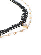 Casual Lace Rhinestone Two-Layer Choker Necklace