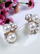 Casual Chic Faux Pearl With Rhinestone Necklace And Earring