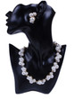 Casual Chic Faux Pearl With Rhinestone Necklace And Earring