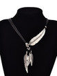 Casual Metal Feather Pendant Necklace