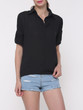 Casual Concise V Neck Plain Blouse