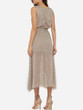 Casual Round Neck Dacron Polka Dot Printed Maxi-dress