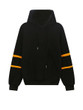 Casual Color Block Kangaroo Pocket Letters Drawstring Hoodie