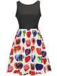 Casual Round Neck Printed Sleeveless Skater Dress